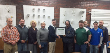 H&H Team being awarded an Ameren Illinois Ally