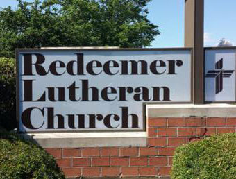 New vinyl sign face installed at Redeemer Church