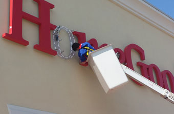 Repairing a LED sign for Home Goods